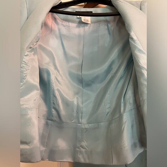 Sky blue suit jacket (size 4) and skirt (size 2) - Franco Mirabelli - Picture 9 of 9
